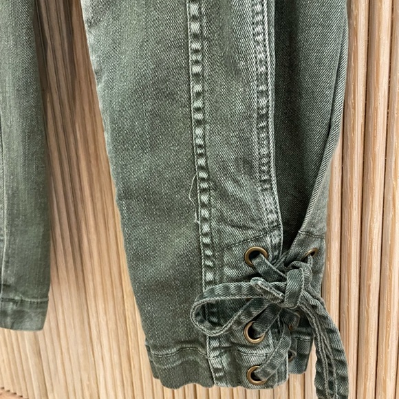 ULLA JOHNSON denim green jumpsuit size 2 - Picture 3 of 5